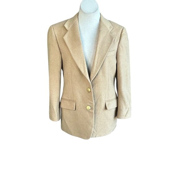 Pietrafesa for Studio 121 100% Camel Hair Classic Blazer Gold Button Size 4 - Picture 1 of 11